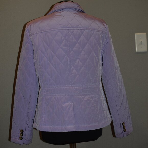 Talbots Petites Purple Quilted Jacket Size 14P - Picture 5 of 9